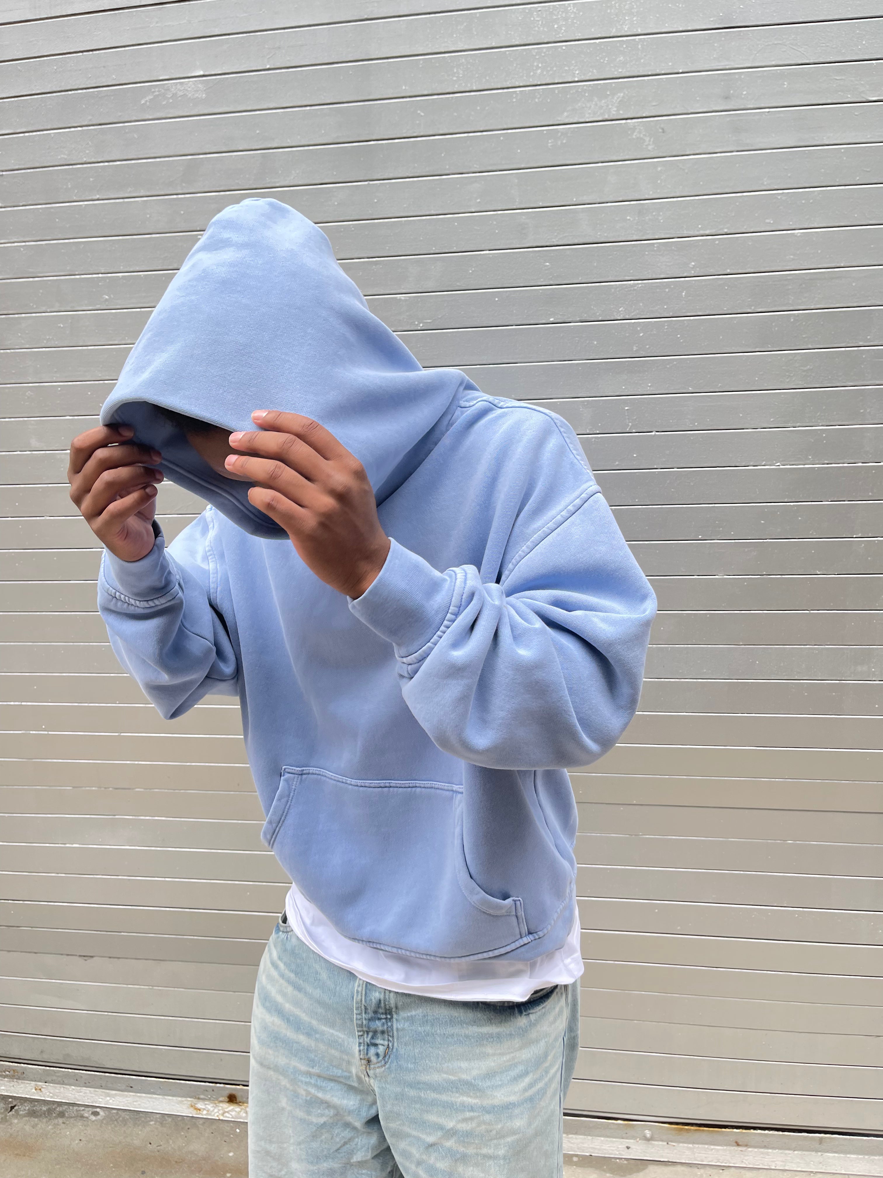 VINTAGE ICE BLUE HOODIE